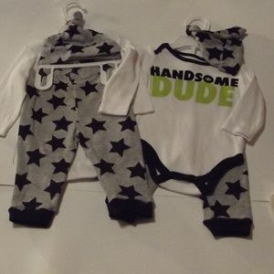 Handsome Dude Bodysuit, Knotted Cap, and Pants